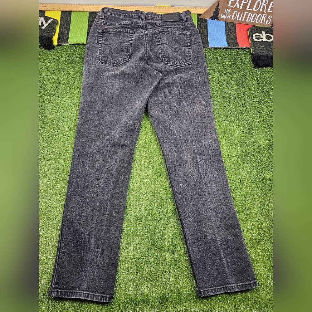 Harley davidson womens straight leg jeans high rise slim size 12 dark wash black - Picture 11 of 11